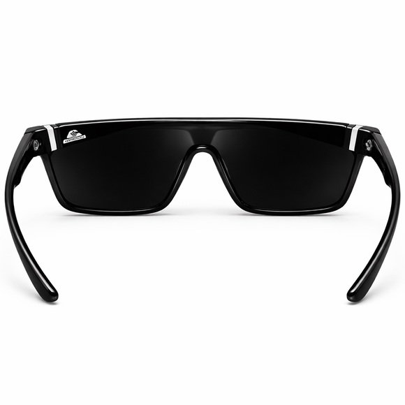 Quiksilver Black Shield Wraparound Sport Sunglasses w Case - Picture 3 of 7